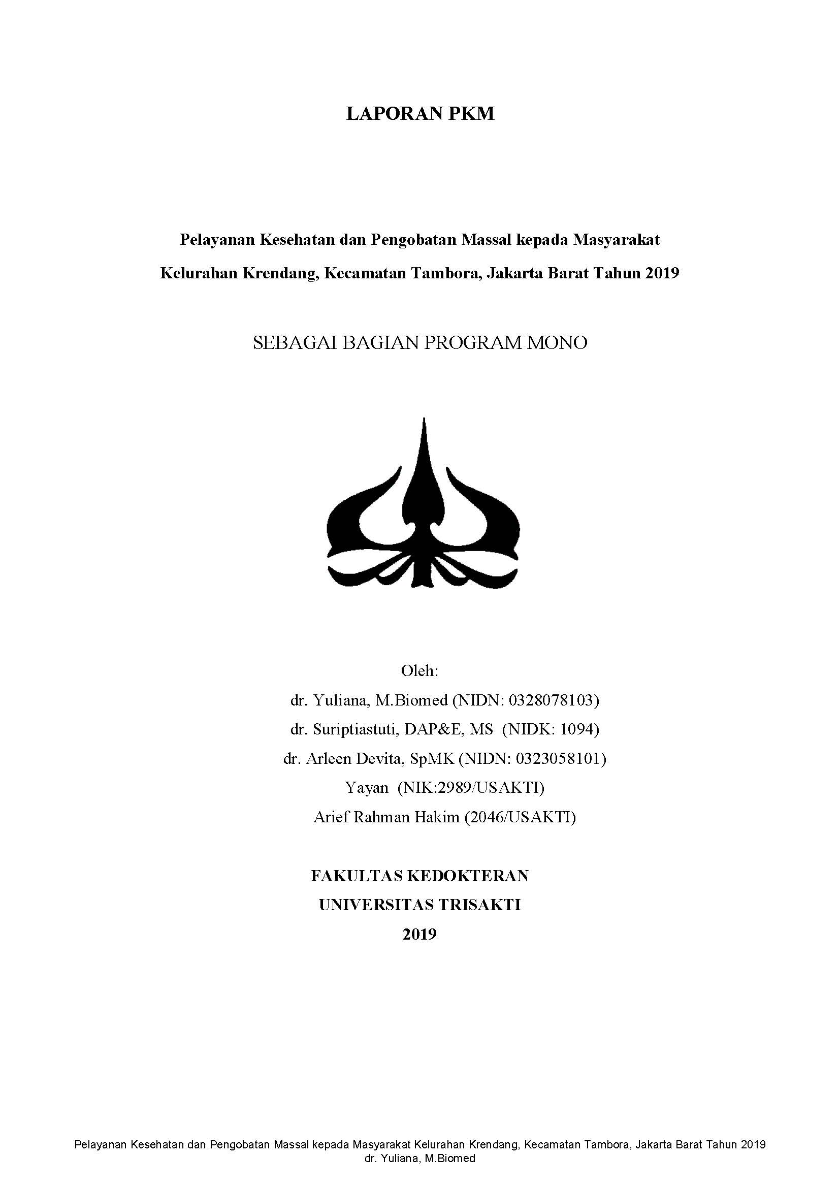 Contoh laporan pkm universitas terbuka pdf